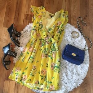 Yellow floral dress